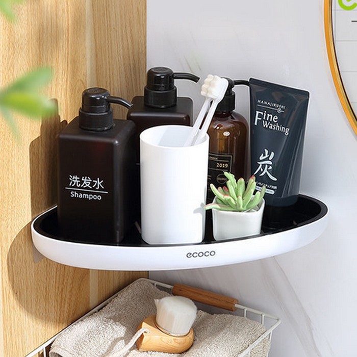 Suport, ECOCO, Plastic, 32x22.2x6 cm, Gri, Suspendabil, De colt