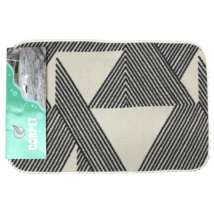 Коврик для ванной комнаты, CARPET, Микроволокно, 38x58см, Прямоугольник с закругленными углами