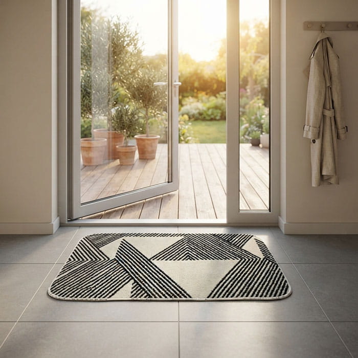 Covoras baie, CARPET, Microfibra, 38x58cm, Dreptunghi rotunjit
