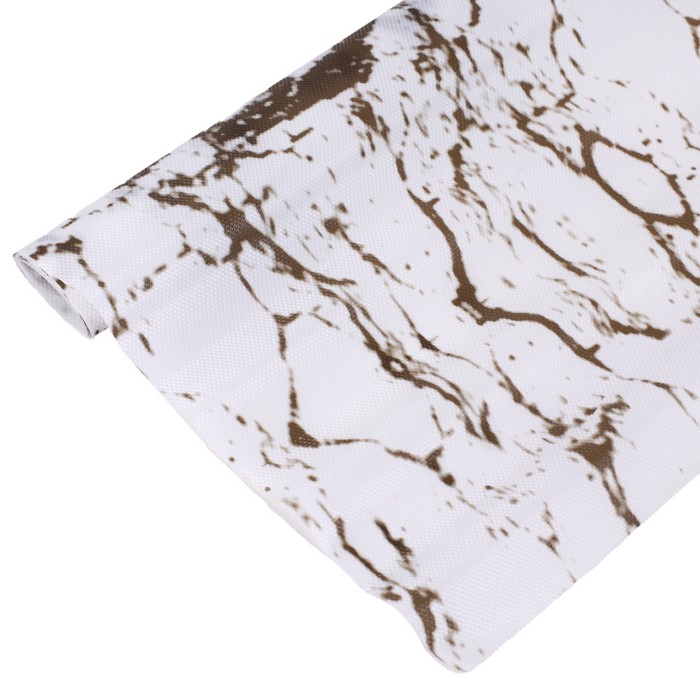 Covoras antiderapant, YNMEIGE, Plastic, 45X100 cm, Alb/Gri, Pentru sertare