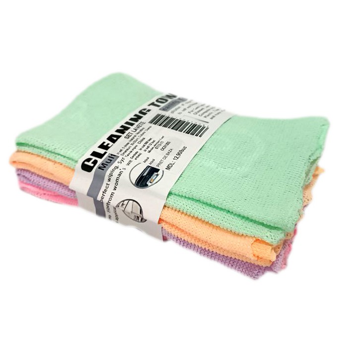 Set lavete, GS, 5 piese, Microfibra, 30x30cm, Diverse Culori
