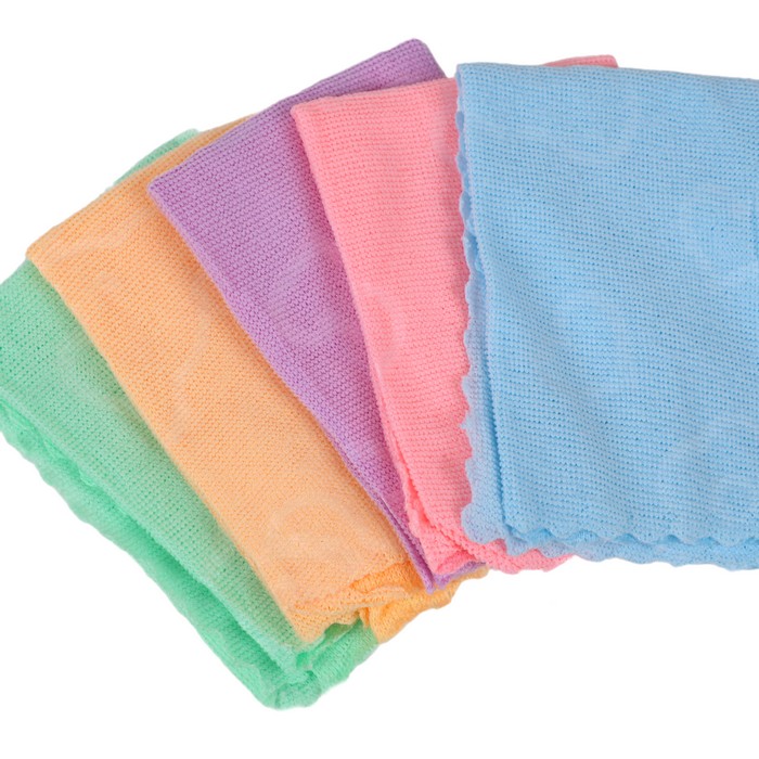 Set lavete, GS, 5 piese, Microfibra, 30x30cm, Diverse Culori