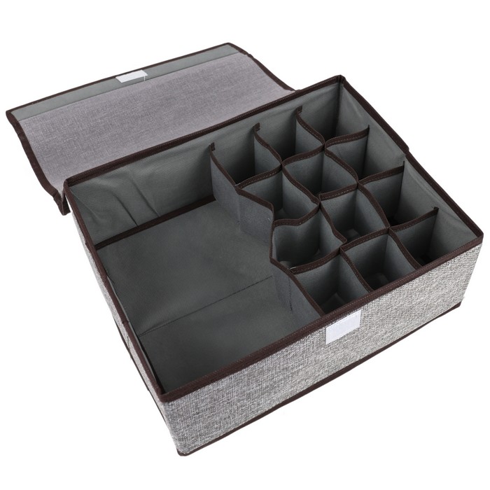 Корзина для хранения, GS, Для одежды, Текстиль, 33x26x12 cm, Различные Цвета