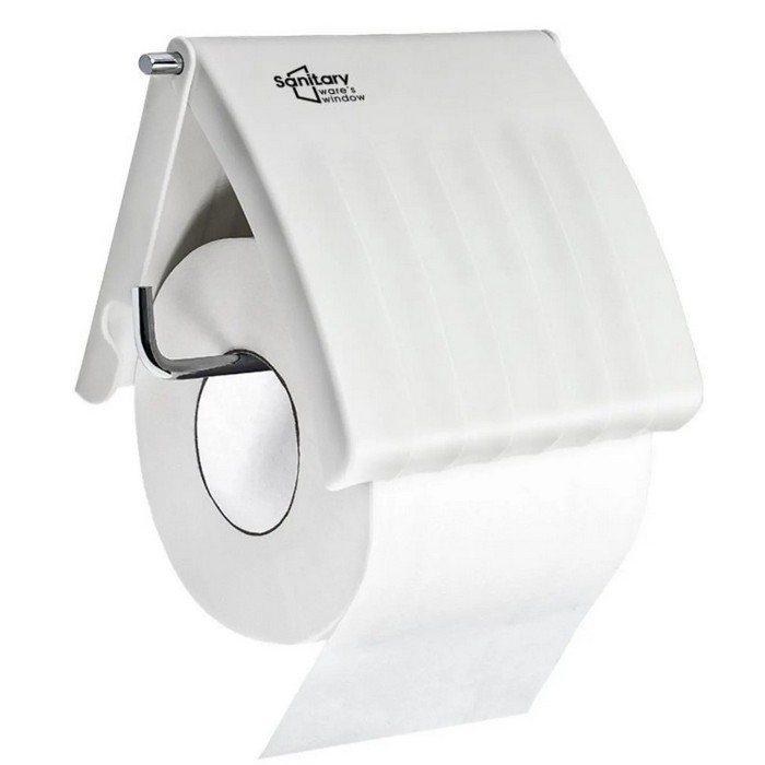 Toilet paper holder, SANITARY, Plastic/Metal, White