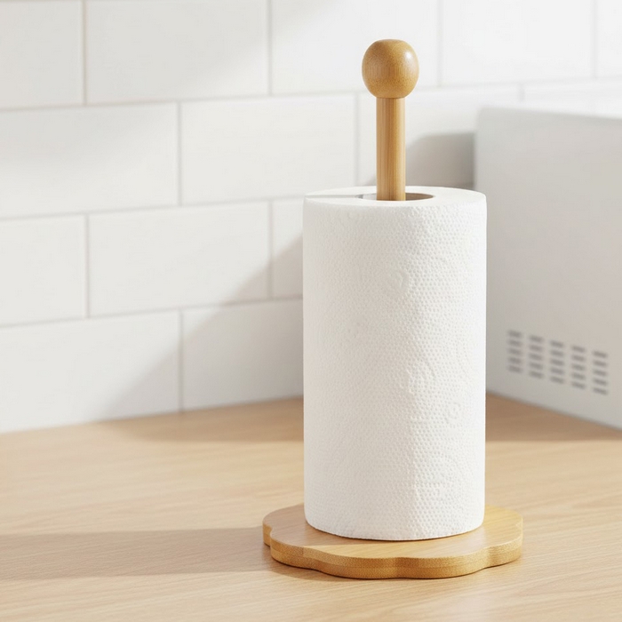 Suport prosop hartie, GS, Bambus, Rotunda