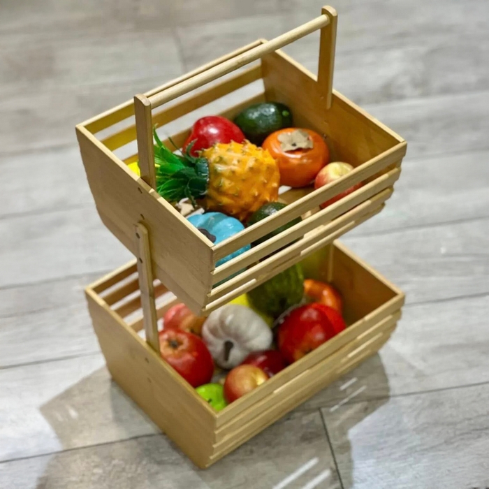 Полка, GS, Бамбук, 2 отсеков, 53x29cm