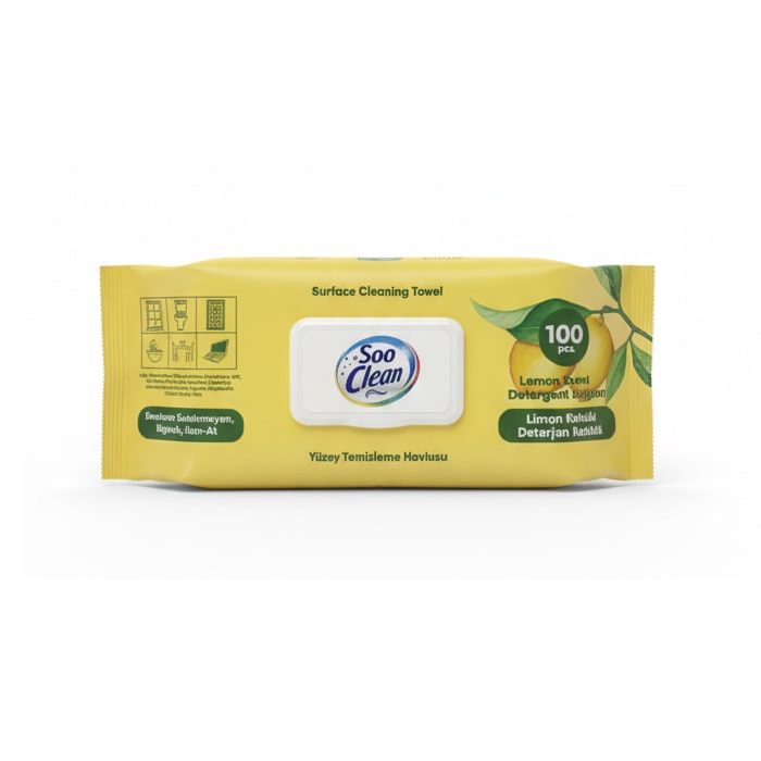 Wet wipes, SOO CLEAN, 100 pieses, House Surfaces