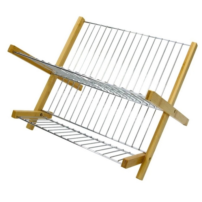 Dish drainer, GS, Bamboo/Metal, 38X35 cm