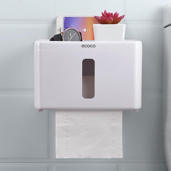 Suport servetele, ECOCO, Plastic, Pentru Baie