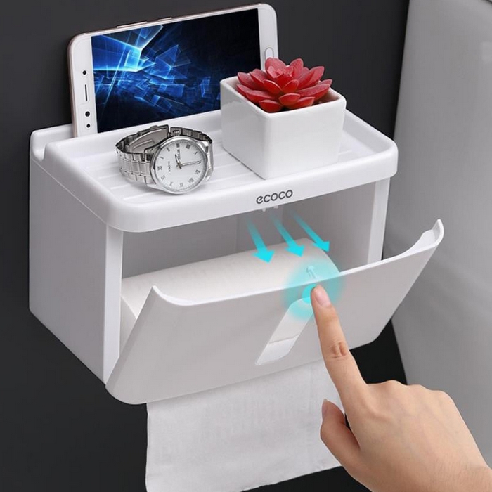 Suport servetele, ECOCO, Plastic, Pentru Baie