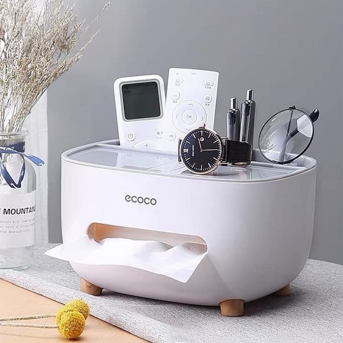 Suport servetele, ECOCO, Plastic, Pentru Birou, Diverse Culori