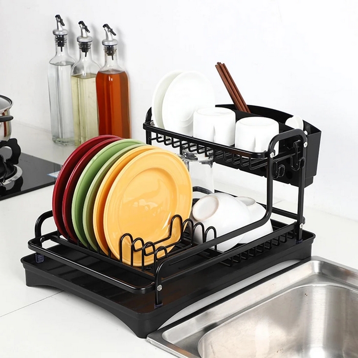 Сушилка для посуды, GS, Алюминий Сплав, 40 см, 29 см, 32 см, Черный