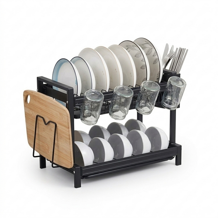 Сушилка для посуды, GS, Металл, 39 см, 25 см, 33 см, Черный