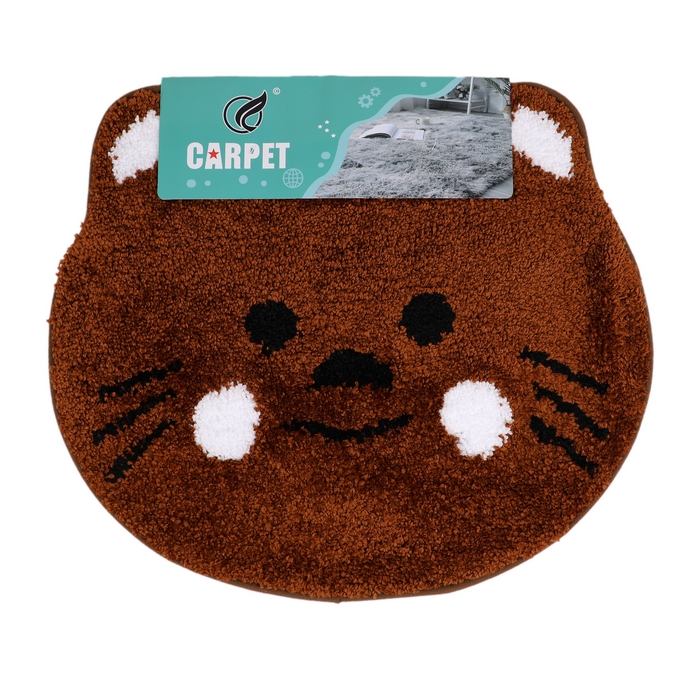 Carpet, GS, 45x55 cm, Cat, Inside, Plush, Brown