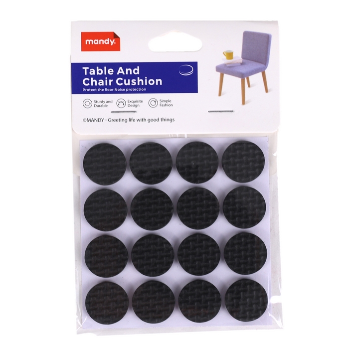 Protection set, MANDY, for chair, 16 pieces, Round, Various Colors, Adhesive