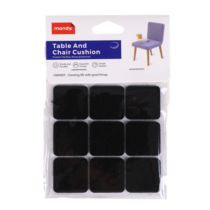 Protection set, MANDY, for chair, 9 pieces, Square, Various Colors, Adhesive