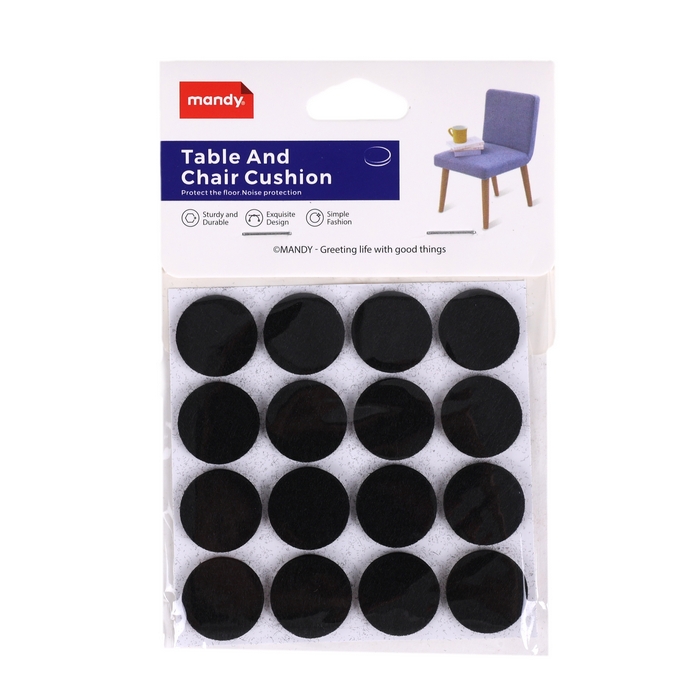 Protection set, MANDY, for chair, 16 pieces, Round, Various Colors, Adhesive, 2 cm