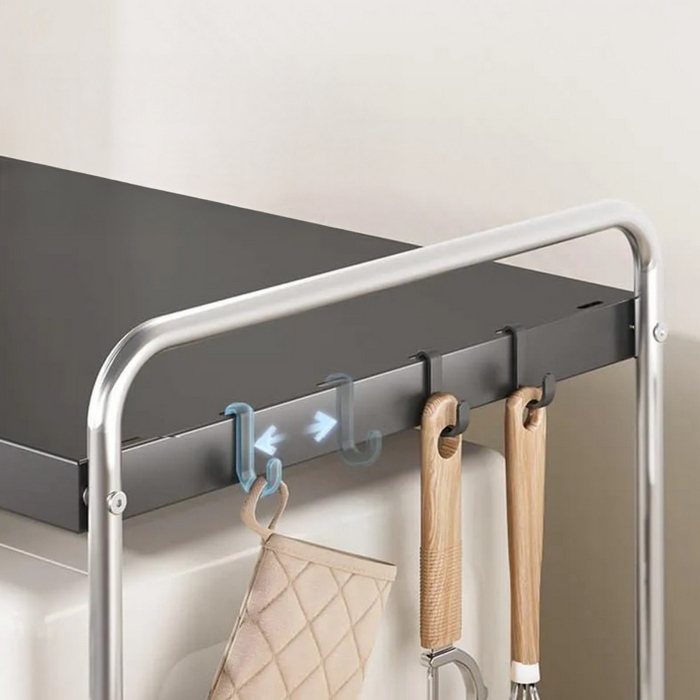Raft depozitare, ECOCO, Metal, 2 compartimente, Negru