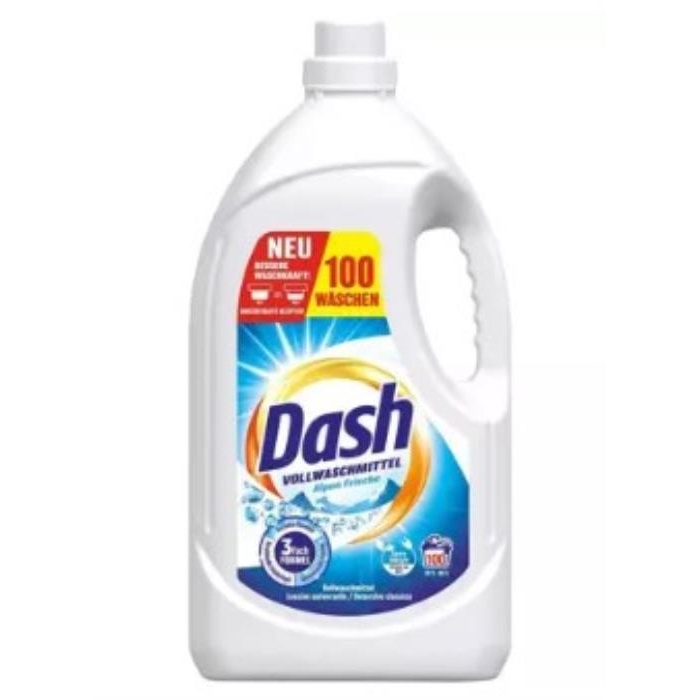 Detergent rufe, DASH, Gel, 4.5 L, 100 spalari, Alpin
