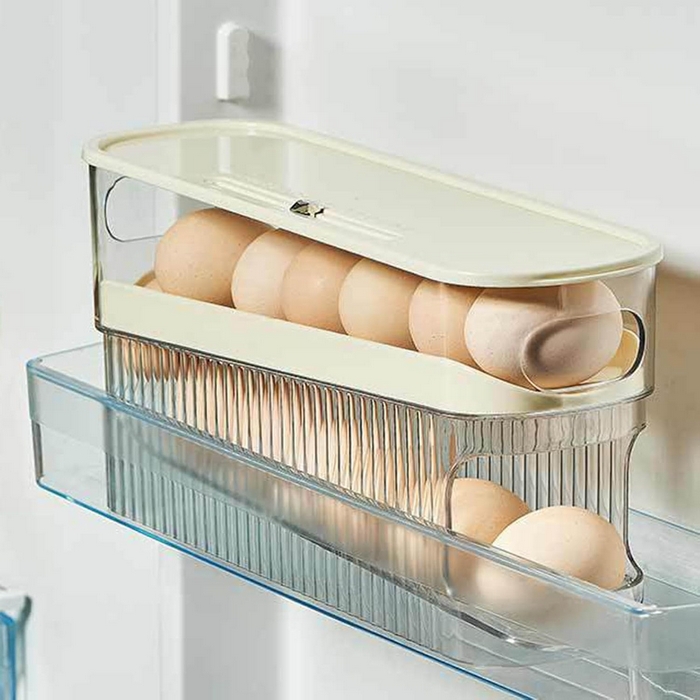 Storage organizer, GS, For the eggs, Plastic, 30x9x14 cm, Transparent