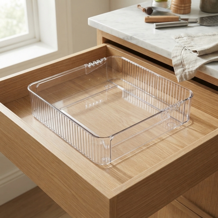 Organizer, GS, Plastic, 36x21.5x5.5 cm, Transparent, Extensible