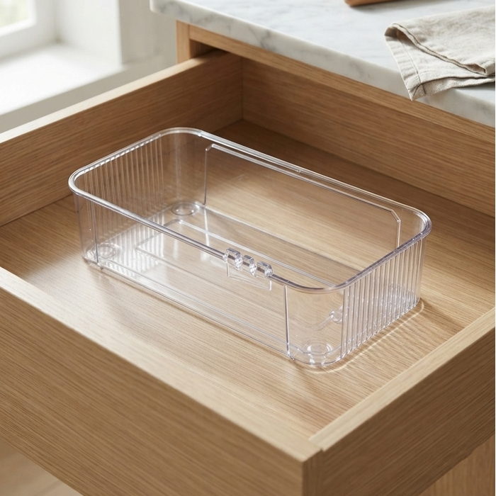 Organizer, GS, Plastic, 36x9.5x5.5 cm, Transparent, Extensible