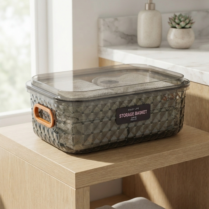 Organizer, GS, Plastic, 25x17x8.5 cm, Various Colors, With lid
