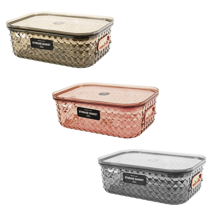 Organizer, GS, Plastic, 25x17x8.5 cm, Various Colors, With lid