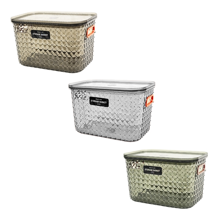 Organizer, GS, Plastic, 25x17x15.5 cm, Various Colors, With lid