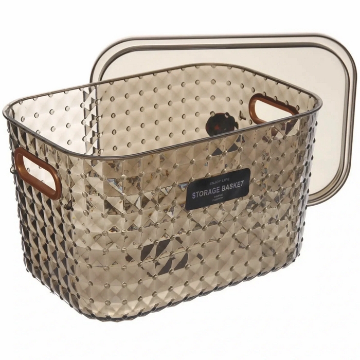 Storage organizer, GS, Plastic, Various Colors, With lid, 35.5x25x16 cm