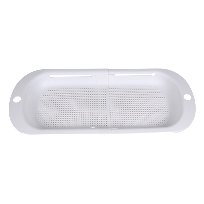 Dish drainer, GS, Sink brush, Plastic, White, 48.5x21x3.5 cm