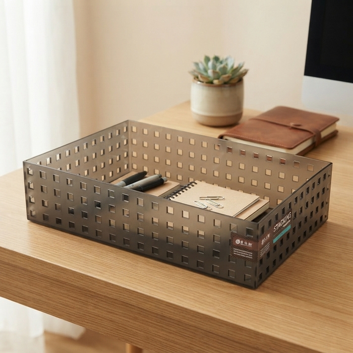 Cos depozitare, GS, Plastic, 31x22x8.5 cm, Diverse Culori