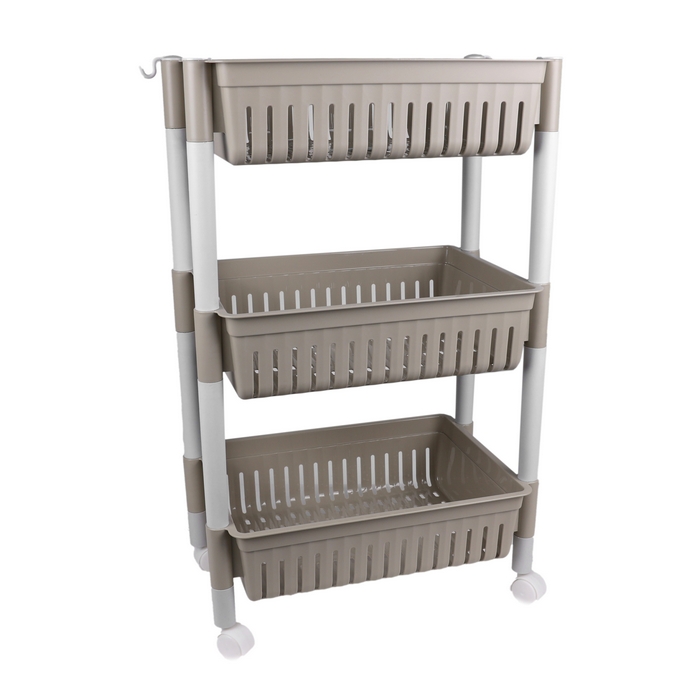Raft depozitare, GS, Plastic, 3 compartimente, Diverse Culori