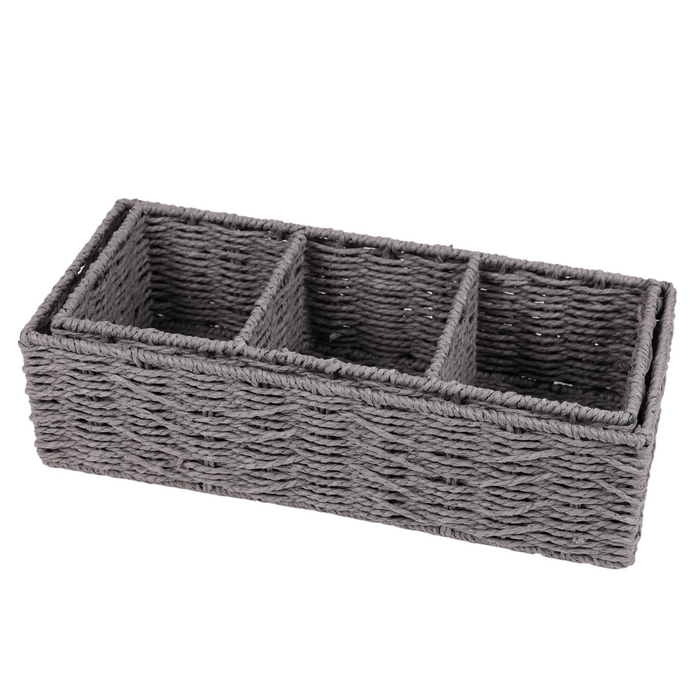 Set cosuri, GS, 2 piese, Fir împletit, 42x17x11 cm, 37x15x11 cm, 3 compartimente