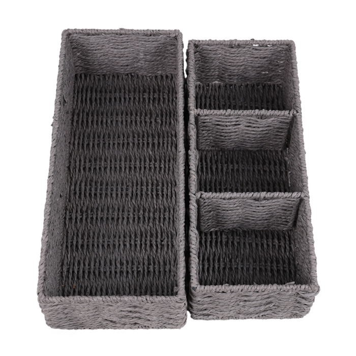 Set cosuri, GS, 2 piese, Fir împletit, 42x17x11 cm, 37x15x11 cm, 3 compartimente