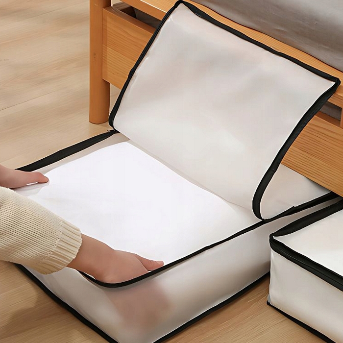 Organizator, Nattyea, Pentru imbracaminte, PEVA, Alb, 60x45x30cm