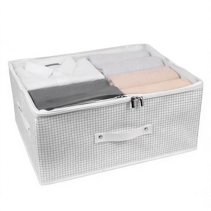Organizator, Nattyea, Pentru imbracaminte, Textil, 45 cm, 35 cm, 20 cm, Alb