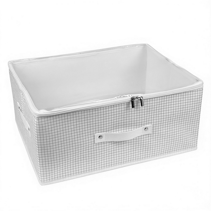 Organizator, Nattyea, Pentru imbracaminte, Textil, 45 cm, 35 cm, 20 cm, Alb