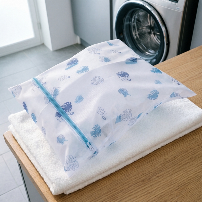 Laundry net, ANDEYA, Washing mashine, Clothes dryer, 50x60 cm, White, Synthetic fibers