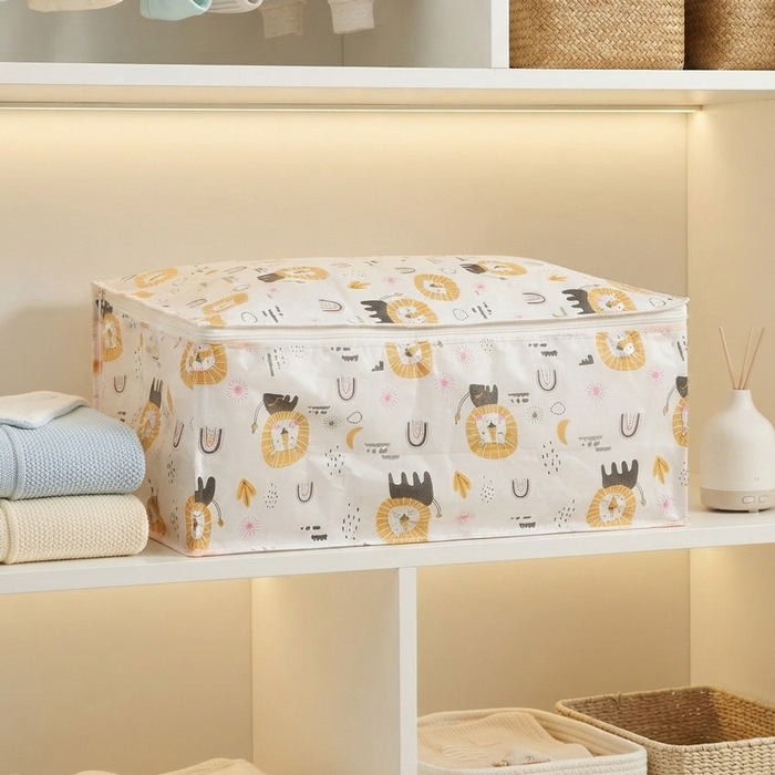 Organizator, ANDEYA, Pentru imbracaminte, PEVA, Alb, 70x50x25 cm