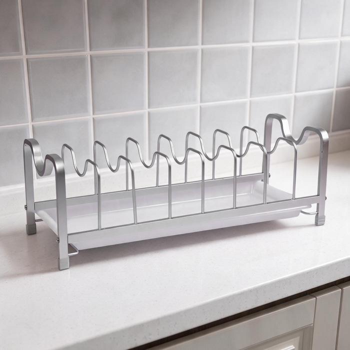 Suport vase, GS, Aliaj de aluminiu, 38x14.5x13 cm, Argintiu
