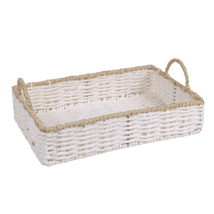 Basket set, GS, 3 pieces, Braided wire, 40x30x8 cm, 35x25x7 cm, 30x20x6 cm, Rectangle
