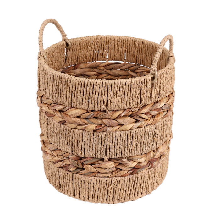 Basket set, GS, 3 pieces, Braided wire, 38x33 cm, 33x30 cm, 28x26 cm