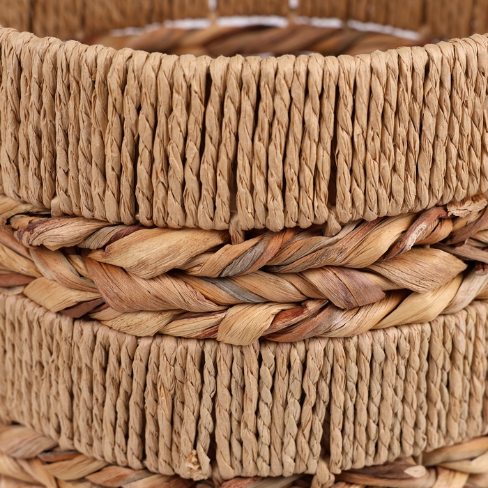 Basket set, GS, 3 pieces, Braided wire, 38x33 cm, 33x30 cm, 28x26 cm