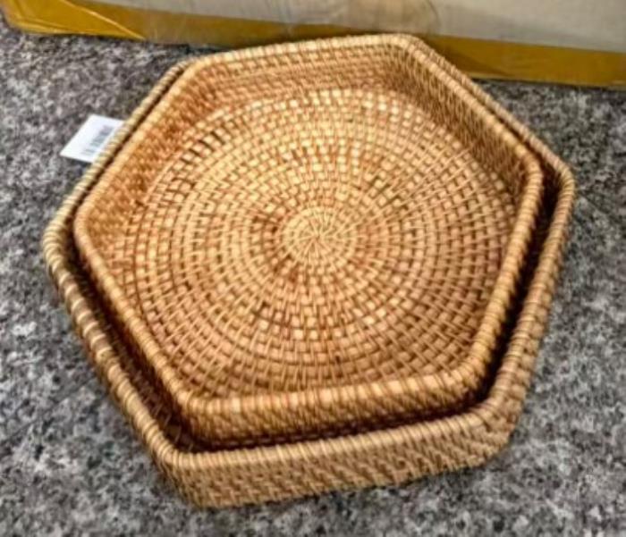 Set cosuri, GS, 3 piese, Fir împletit, 25x5 cm, 27x5 cm, Hexagon