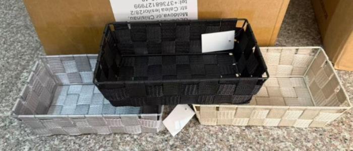 Cos depozitare, GS, Plastic, Metal, 25x15x7 cm, Diverse Culori