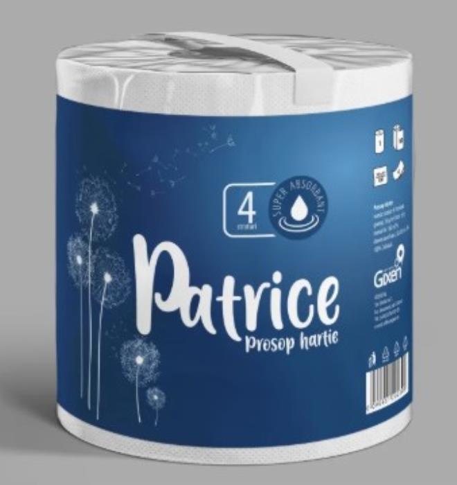 Бумажные полотенца, Patrice, 1 рулон, 4 слоя, XXL