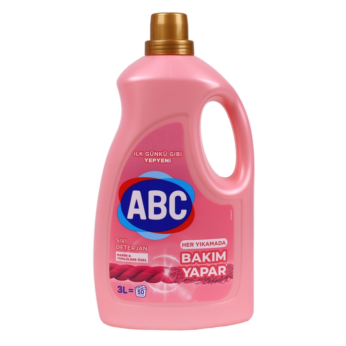 Detergent rufe, ABC, Lichid, 3 L, Delicate, 50 spalari