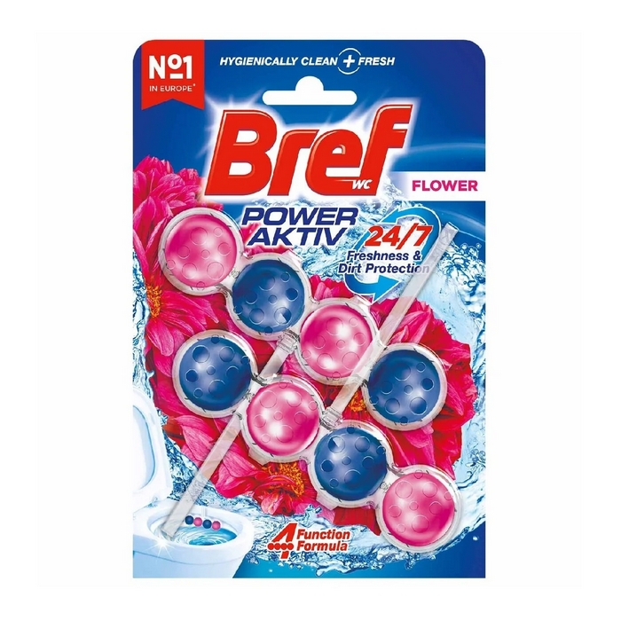 Set odorizante toaleta, BREF, 2x50gr, Flower, Power Aktiv