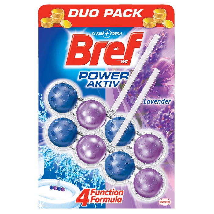 Set odorizante toaleta, BREF, 2x50gr, Lavanda, Power Aktiv